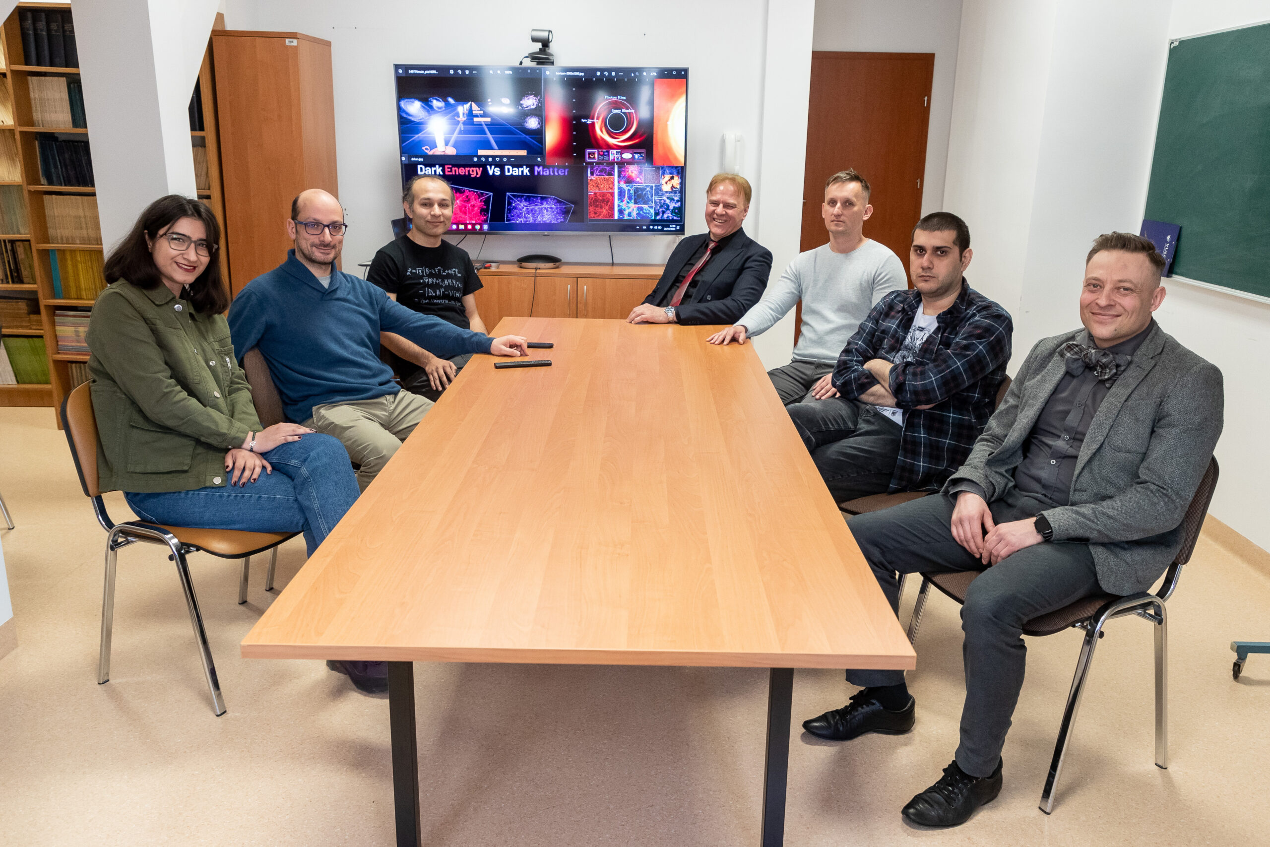 From left to right: Saboura sadat Zamani (M. Sc.), Prof. Vincenzo Salzano, Dr. Hussain Gohar, Prof. Mariusz P. Dąbrowski (head of the group), Prof. Adam Balcerzak , Ilim Cimdiker (M.Sc), Prof. Tomasz Denkiewicz, Enrico Laudato (M.Sc) - not present in this photo, Shafqat Ali (M.Sc) - not present in this photo, Paweł Kucharski (M.Sc) - not present in this photo